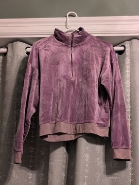 Avia Plush Half-Zip Pullover in Mauve